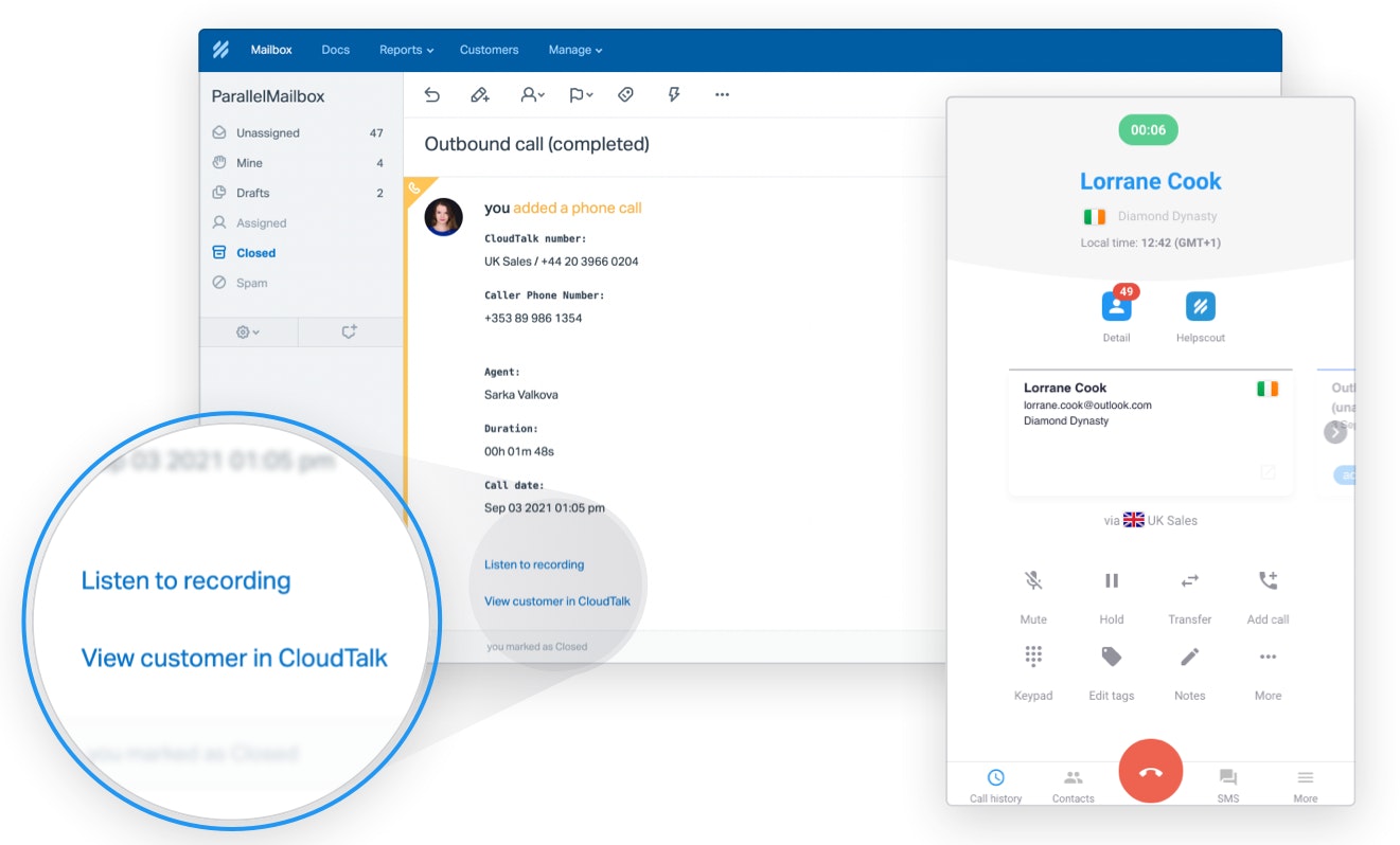 CloudTalk - Help Scout - CloudTalk integration